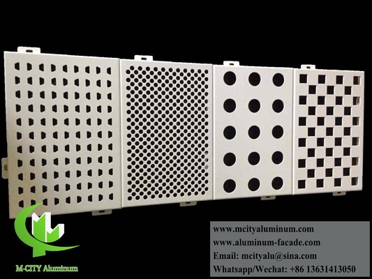 CNC Perforating Metal Screen Aluminium Cladding Outdoor Use PVDF Coating Customized Panel