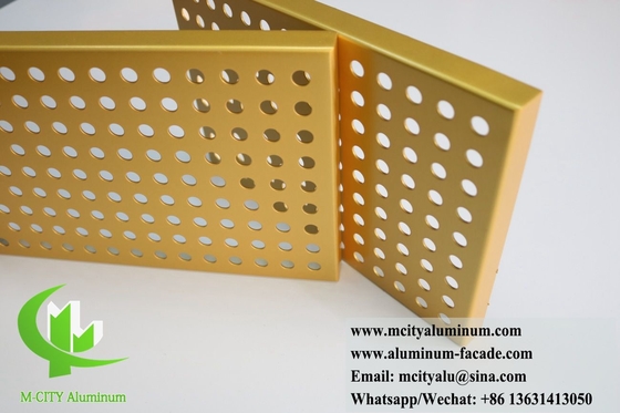 CNC Perforating Metal Screen Aluminium Cladding Outdoor Use PVDF Coating Customized Panel