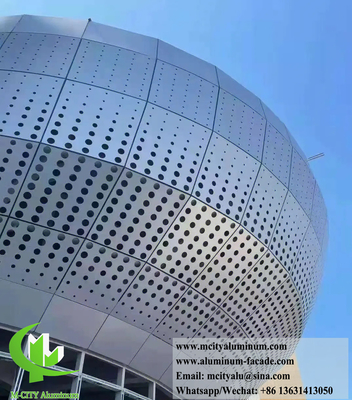 Exterior Wall Cladding Panel Aluminum Sheet Perforated Panels With PVDF Coating supplier