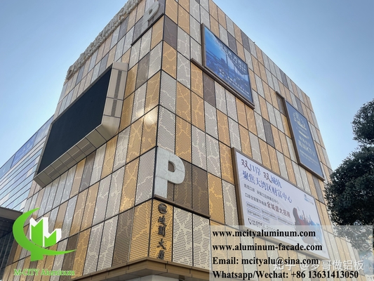 Exterior Wall Cladding Panel Metal Aluminum Sheet Perforated Facades System supplier