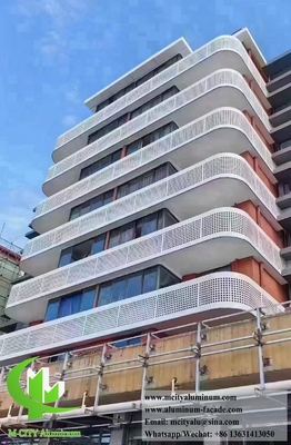 CNC Punching Aluminum Sheet Metal Facade Wall Cladding