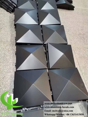 3D Metal Cladding Aluminium Panels With CNC Cutting Patterns Exterior Decoration