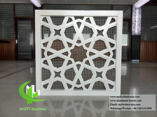 Aluminum Screen Metal Mesh With Frame For Privacy Space Divider Exterior Interior Decoration