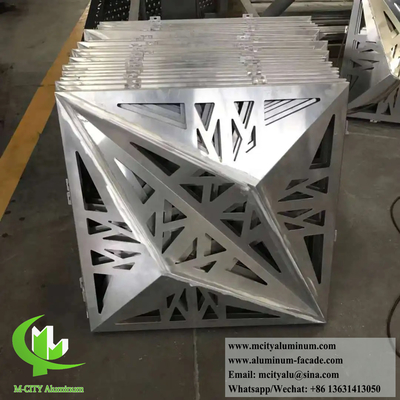 3D Metal Cladding Aluminium Panels With CNC Cutting Patterns Exterior Decoration