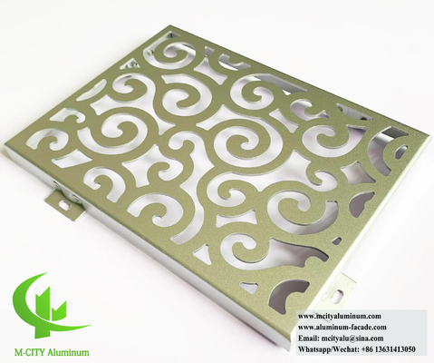 External Aluminium Cladding Panels Custom Made Design Golden Color