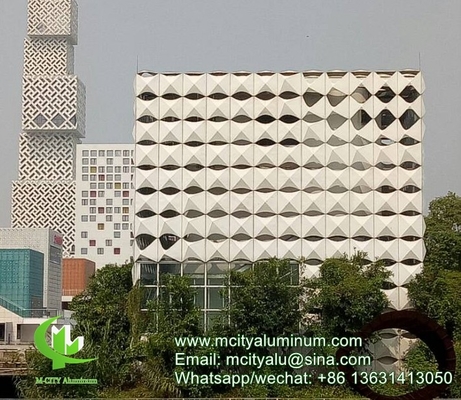 3d metal garden screen aluminium privacy screen metal facade cladding sheet 2.5m wall facade decoration
