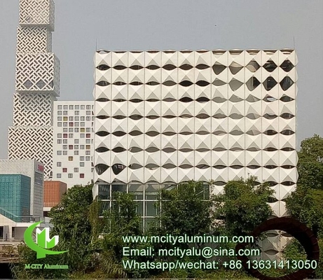 3d metal garden screen aluminium privacy screen metal facade cladding sheet 2.5m wall facade decoration supplier