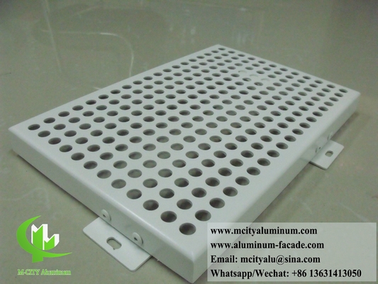Solid Aluminum Metal Facade Panel With Perforation Pattern For Building Wall Cladding Decoration