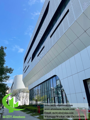 Solid Aluminum Cladding Facades Architectrual Customized Size