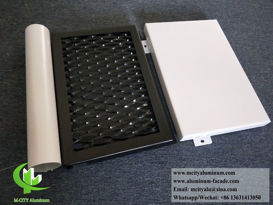 Solid Aluminum Metal Facade Panel With Perforation Pattern For Building Wall Cladding Decoration