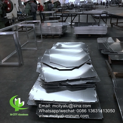 Austrial style aluminium metal facade cladding bending sheet 2.5mm thickness for curtain wall facade decoration