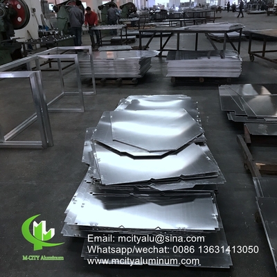 Austrial style aluminium metal facade cladding bending sheet 2.5mm thickness for curtain wall facade decoration supplier