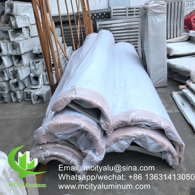 aluminium column cladding metal facade cladding bending sheet 2.5mm thickness for post facade decoration