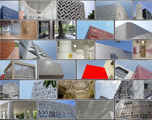 metal Aluminum perforated panel for facade privacy screen fence with 2mm thickness metal perforation screen