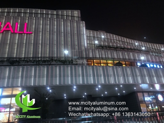 Austrial style aluminium metal facade cladding bending sheet 2.5mm thickness for curtain wall facade decoration