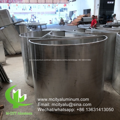 aluminum solid panel Aluminum facade wall panel cladding panel with bracket bending edge
