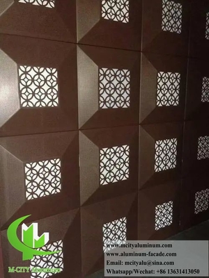 Powder Coated Perforated Metal Sheet Aluminum Exterior Interior Decoration