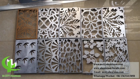 Laser Cut Metal Screen Aluminum Panels Decorative Wall Screens