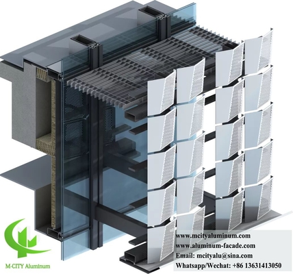 Perforated Metal Facade Aluminum Cladding PVDF Wall Panels