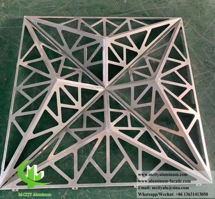 Metal Wall Cladding 3D Shape Aluminium Sheet CNC Cutting Custom Made Wall Panel