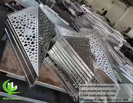 Metal Wall Cladding 3D Shape Aluminium Sheet CNC Cutting Custom Made Wall Panel