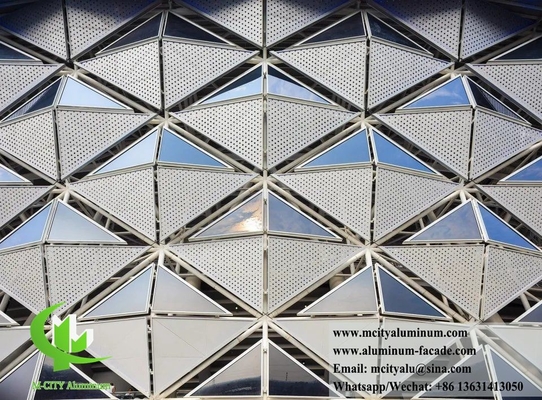 Metal Wall Cladding 3D Shape Aluminium Sheet CNC Cutting Custom Made Wall Panel
