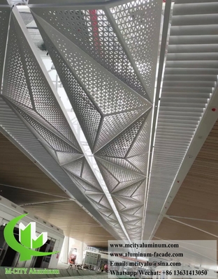 Aluminum Cladding 3D Laser Cut Pattern PVDF Durable Coating