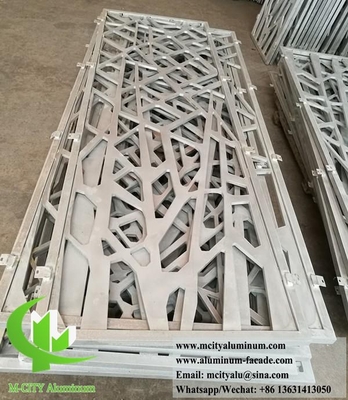 Laser Cut Metal Screen Solid Aluminum Panel With Hollow Pattern