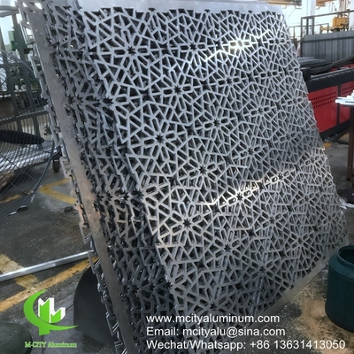 Patterned perforated aluminum panel curtain wall aluminum solid panel facade cladding for facade covering