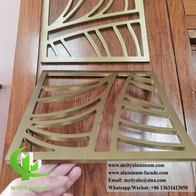 Laser Cut Metal Screen Solid Aluminum Panels For Interior Decoration
