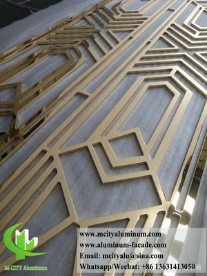 Laser Cut Metal Screen Solid Aluminium Panels For Wall Decoration