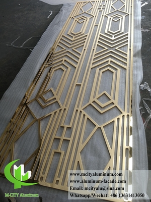 Laser Cut Metal Screen Solid Aluminium Panels For Wall Decoration
