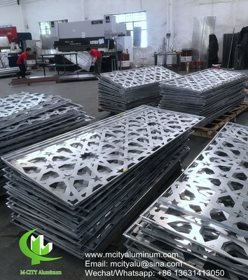Patterned perforated aluminum panel curtain wall aluminum solid panel facade cladding for facade covering