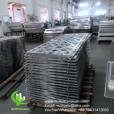 Patterned perforated aluminum panel curtain wall aluminum solid panel facade cladding for facade covering