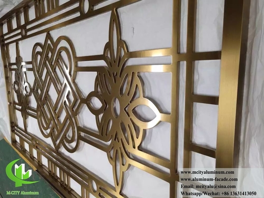 8mm Metal Screen Aluminium Cnc Engraved Panels Decoration