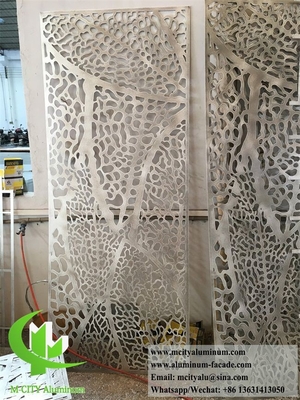 10mm Metal Partition With Frame Aluminum Screen With Laser Cut Pattern