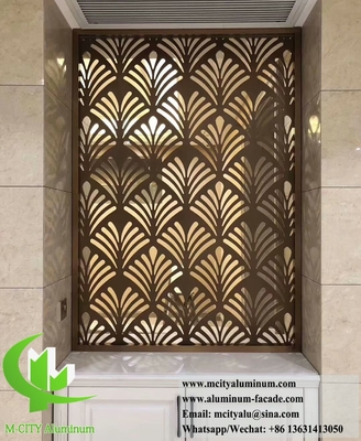 Metal Partition Auminum Decorative Metal Screen With Laser Cut Pattern