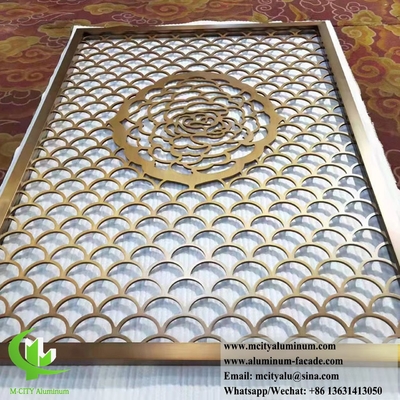 10mm Metal Partition With Laser Cut Pattern Interior Decoration