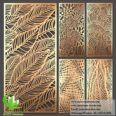 10mm Metal Partition With Laser Cut Pattern Interior Decoration