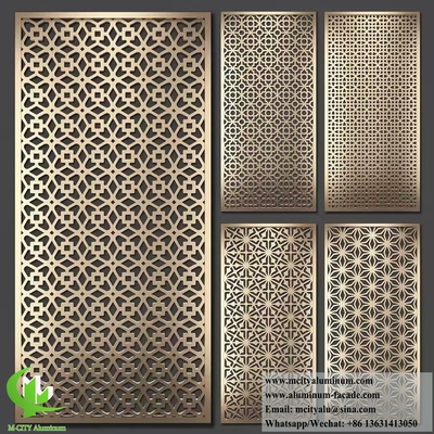 Architectural Laser Cut Metal Screen Aluminium Sheet With Engraving Pattern