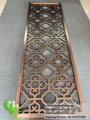 Architectural Laser Cut Metal Screen Aluminium Sheet With Engraving Pattern