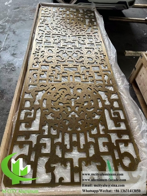 Laser Cut Metal Screen  With Motif Pattern Aluminum 10mm
