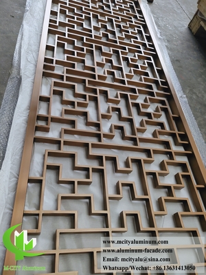 Architectural Laser Cut Metal Screen Aluminium Sheet With Engraving Pattern