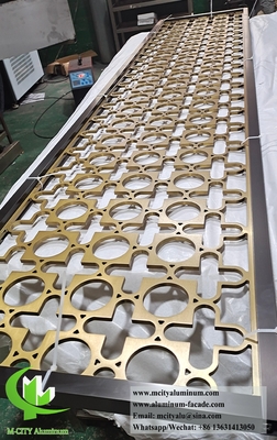 Architectural Laser Cut Metal Screen Aluminium Sheet With Engraving Pattern