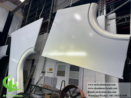 Hyperbolic Metal Facades Double Curved Panels Solid Aluminum