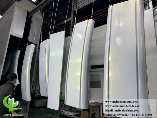 Hyperbolic Metal Facades Double Curved Panels Solid Aluminum