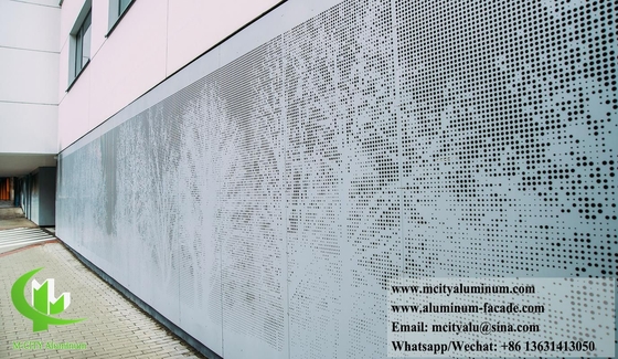 Easy Installation of Perforated Aluminum Facade for Modern Building Design with CNC Engraved Panels