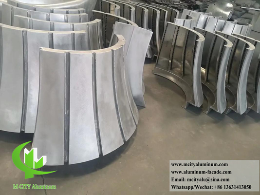 Customized Metal Cladding Panels Aluminium Facades Double Curved