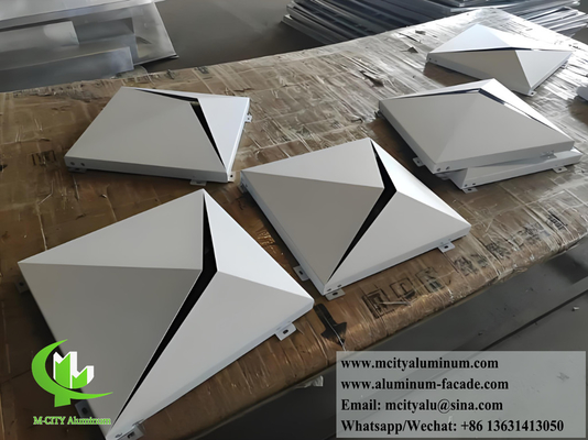Architectural Metal Cladding Panels 3D Shape For Exterior Wall Panels