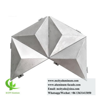 Architectural Metal Cladding Panels 3D Shape For Exterior Wall Panels